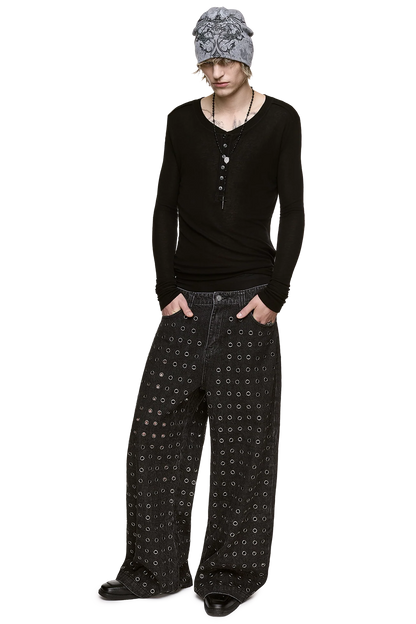 Rogue Black Baggy Jeans | Minga London Featured