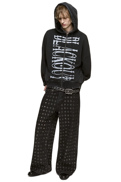 Blackout Washed Zip Up Hoodie | Minga London Latest