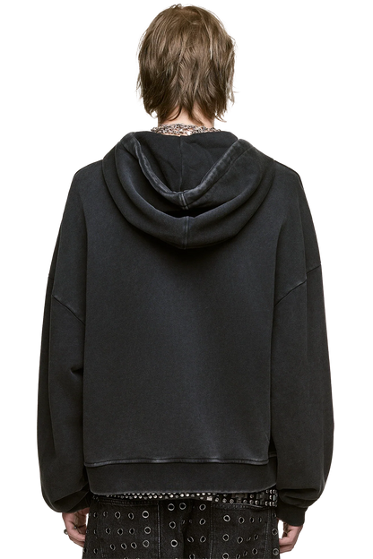 Blackout Washed Zip Up Hoodie | Minga London Latest