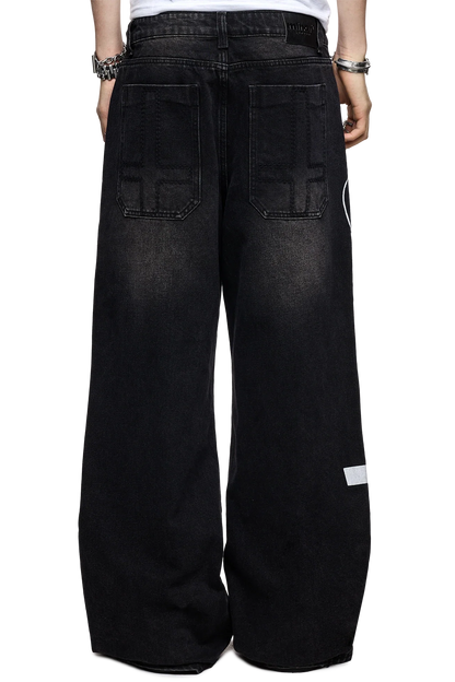 Ephemeral Graphic Baggy Jeans | Minga London Great Value