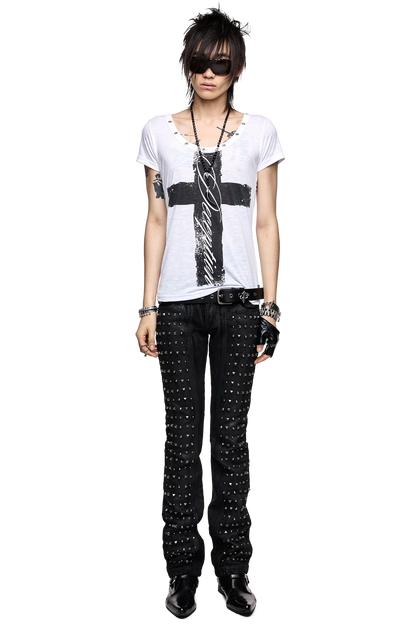 Riot Studded Bootcut Jeans | Minga London New