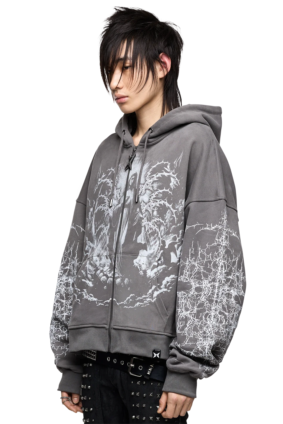 Ascension Grey Zip Up Hoodie | Minga London Great Value