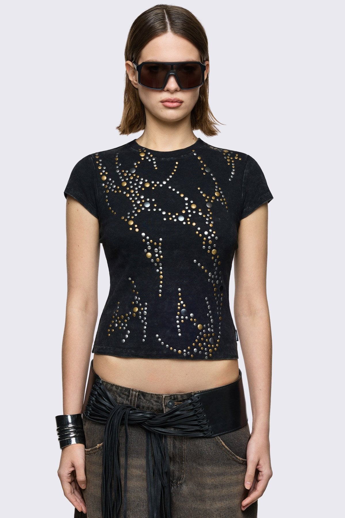 Frances Studded Baby Tee | Minga London Featured