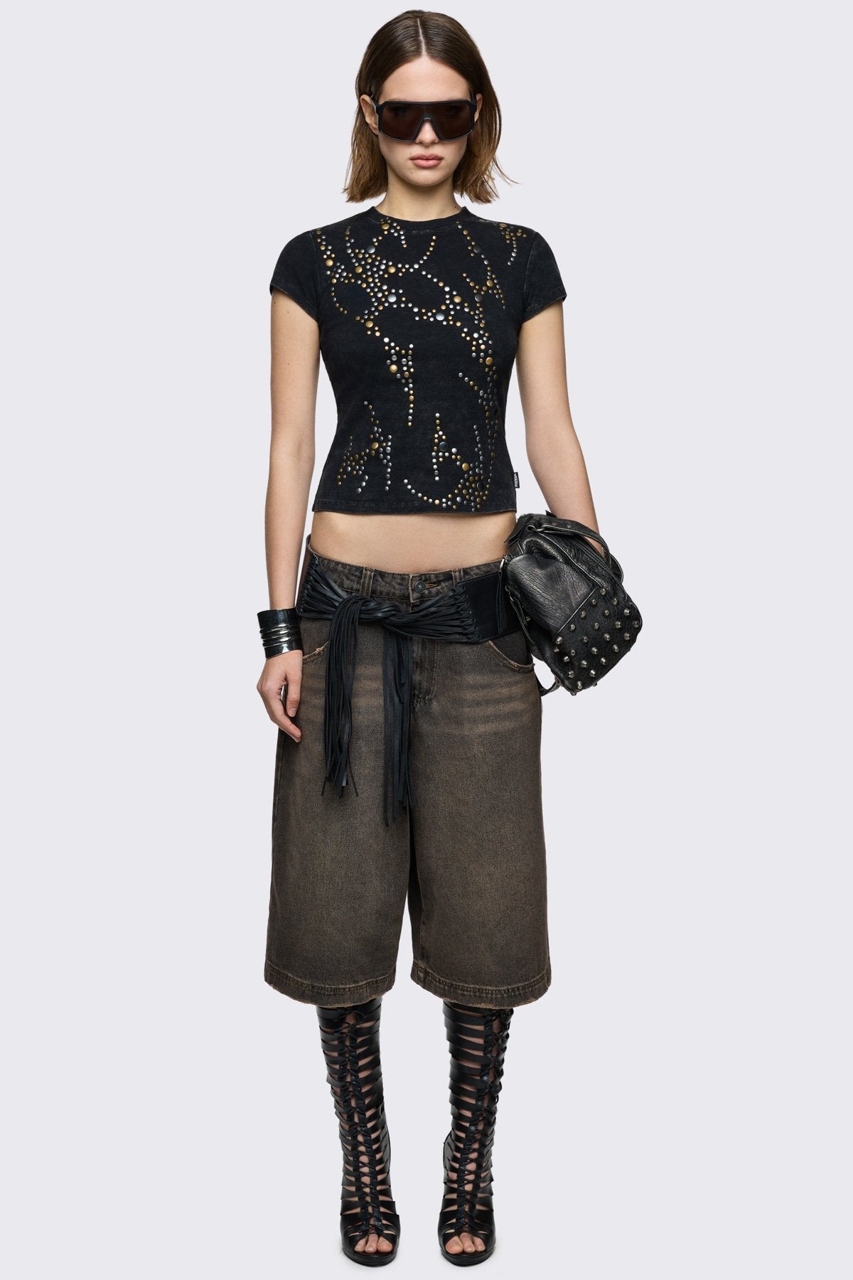 Frances Studded Baby Tee | Minga London Featured