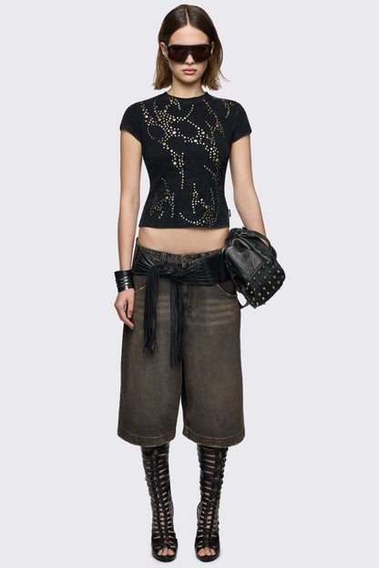 Frances Studded Baby Tee | Minga London Featured