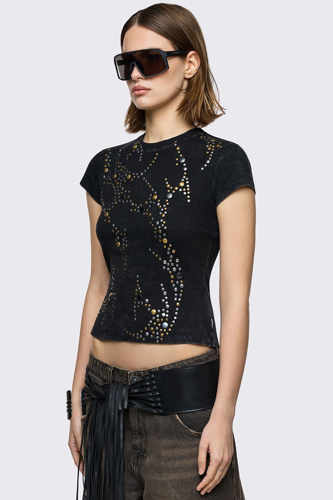 Frances Studded Baby Tee | Minga London Featured