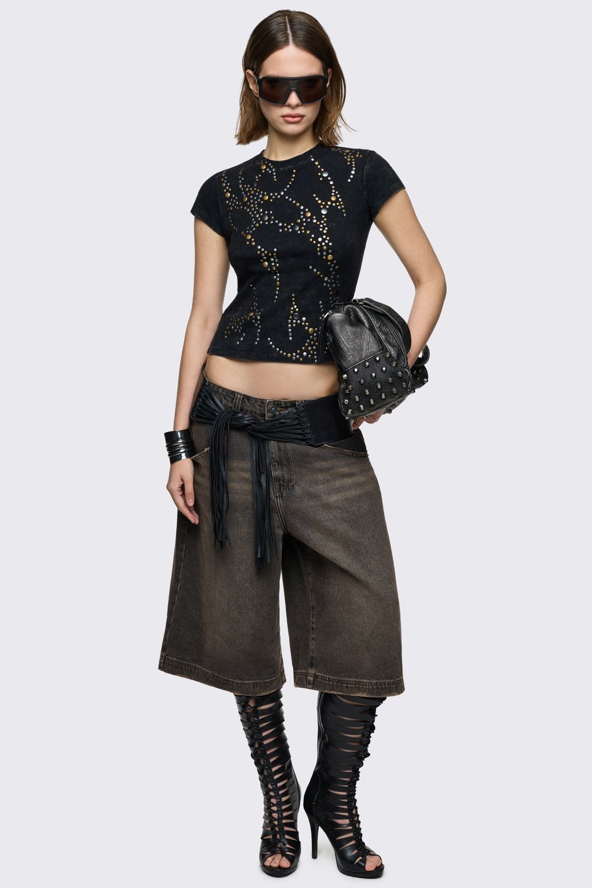Frances Studded Baby Tee | Minga London Featured