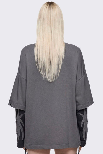 Luvx Grey Layered T-Shirt | Minga London Best Seller