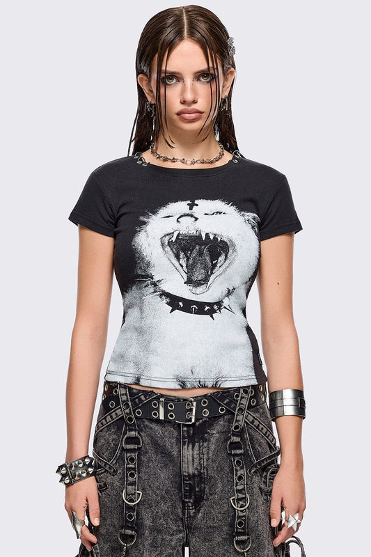 Nine Lives in Hell Baby Tee | Minga London Trending