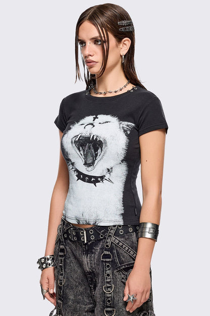 Nine Lives in Hell Baby Tee | Minga London Trending