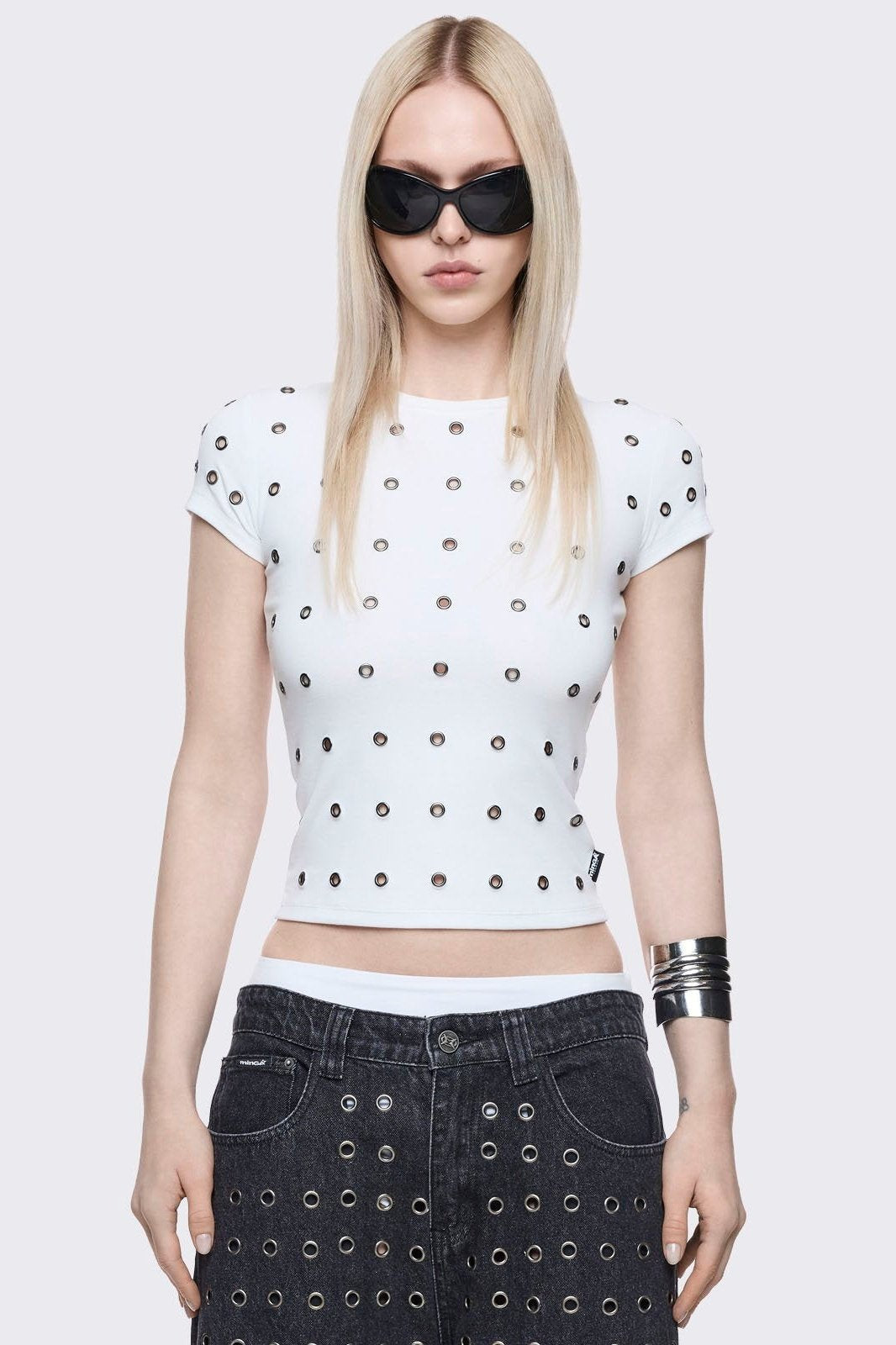 Rogue White Baby Tee | Minga London Exclusive