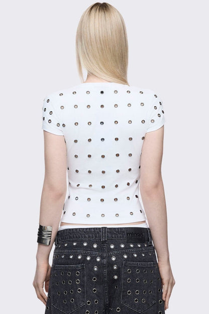Rogue White Baby Tee | Minga London Exclusive