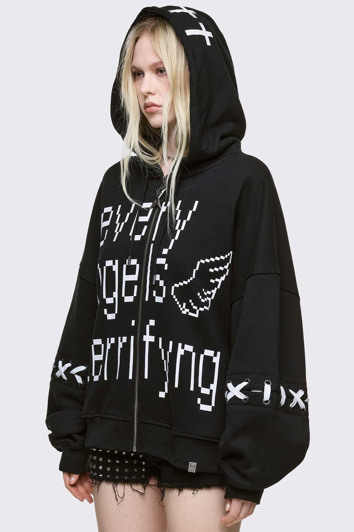 Terrifying Angels Zip Up Hoodie | Minga London Deals
