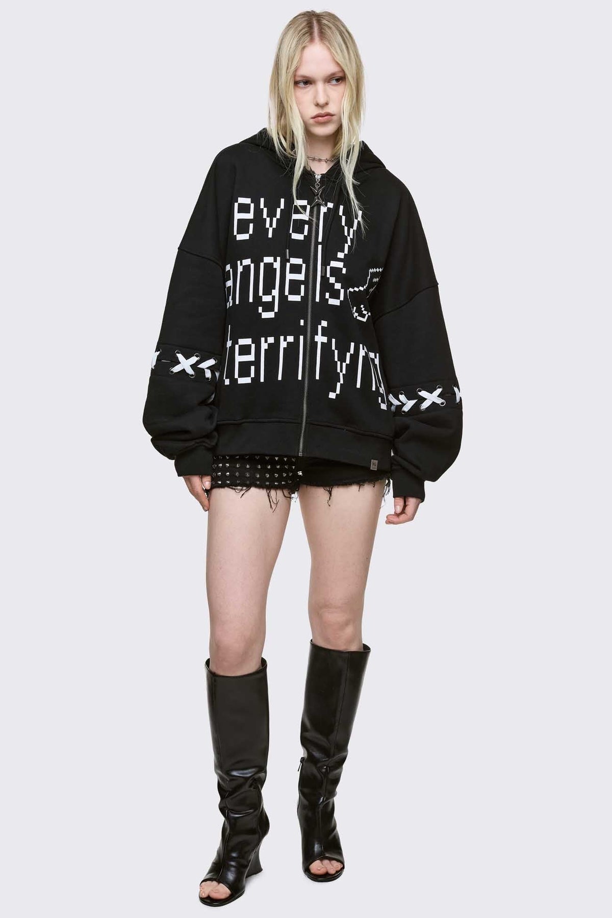 Terrifying Angels Zip Up Hoodie | Minga London Deals
