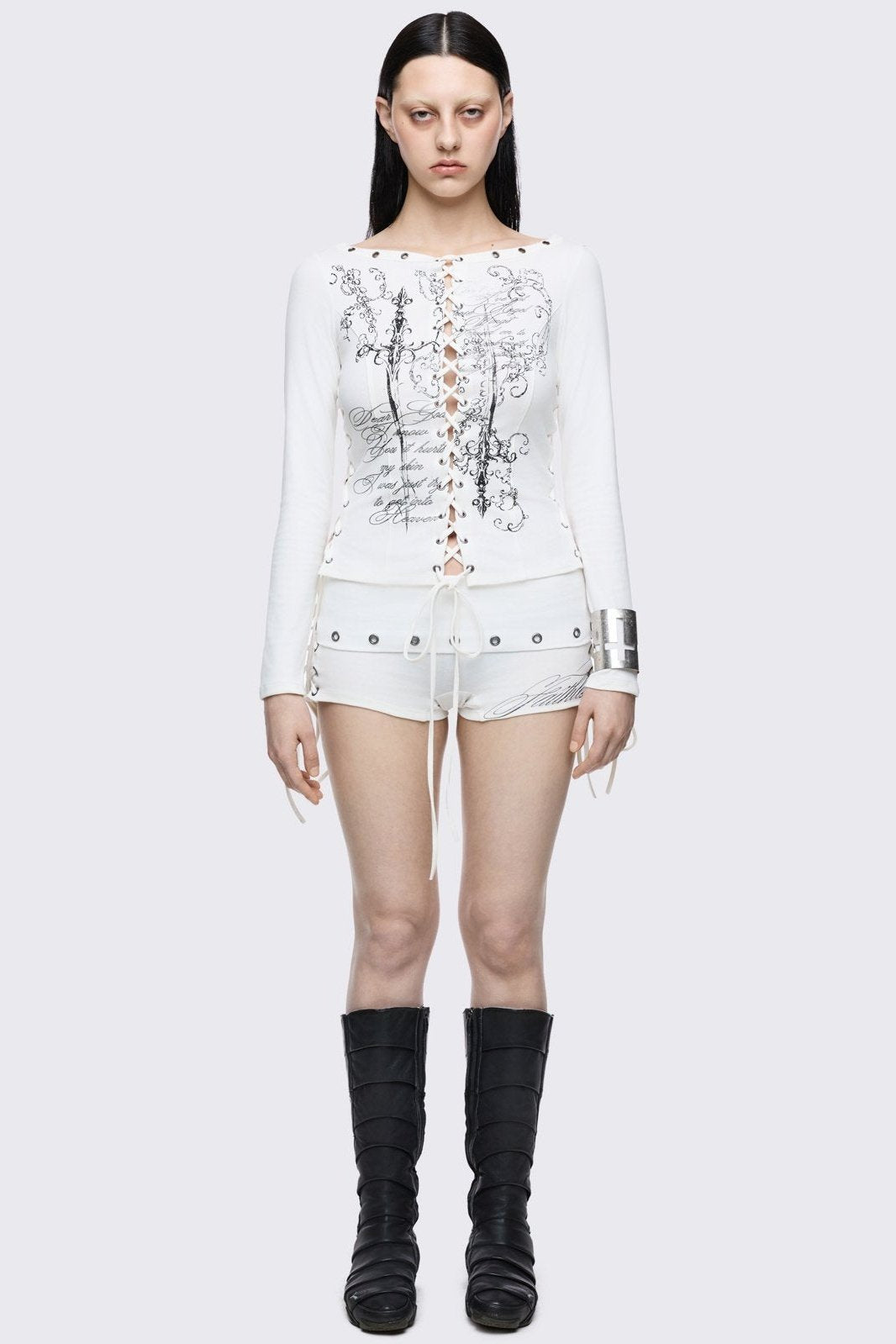 Seraphina Lace-Up Top | Minga London Classic