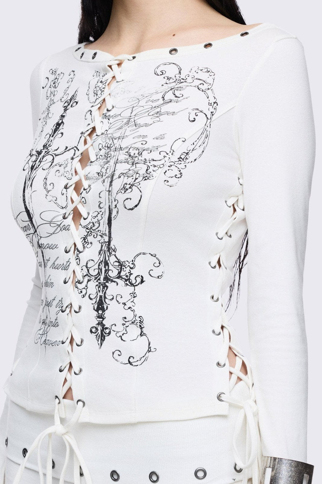 Seraphina Lace-Up Top | Minga London Classic