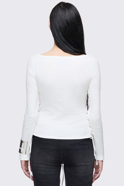 Seraphina Lace-Up Top | Minga London Classic