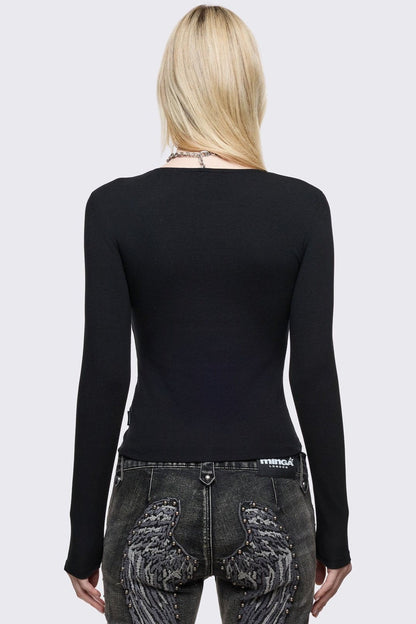 Damned Black Top | Minga London Sale