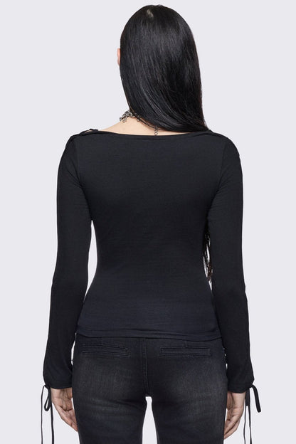 Tenebris Lace-Up Top | Minga London Essential