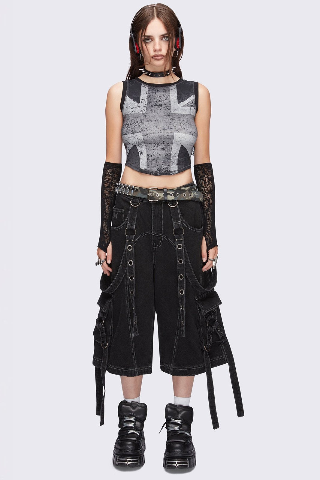Union Jack Black Vest Top | Minga London Popular