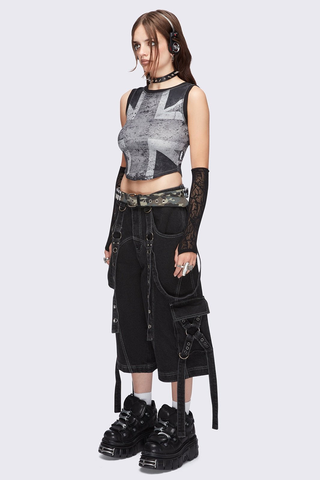 Union Jack Black Vest Top | Minga London Popular