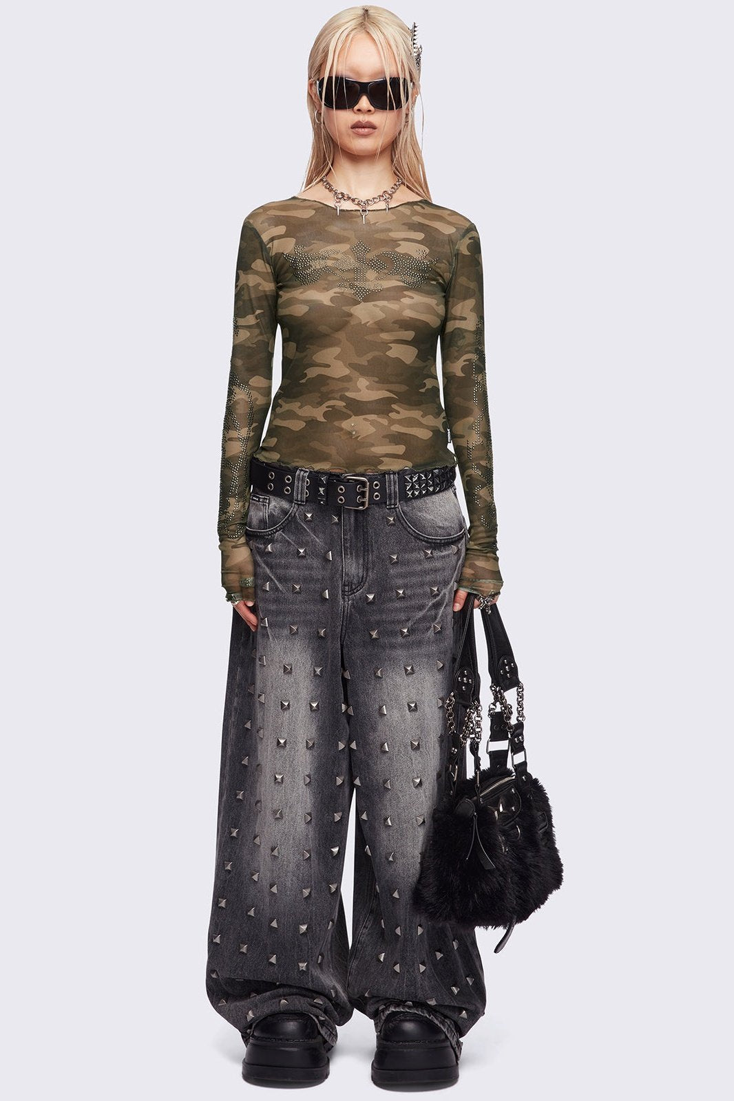 Camo Crush Mesh Top | Minga London Classic