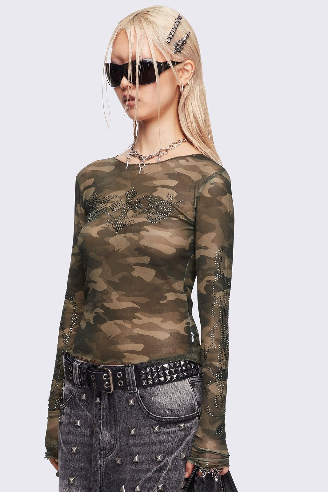 Camo Crush Mesh Top | Minga London Classic