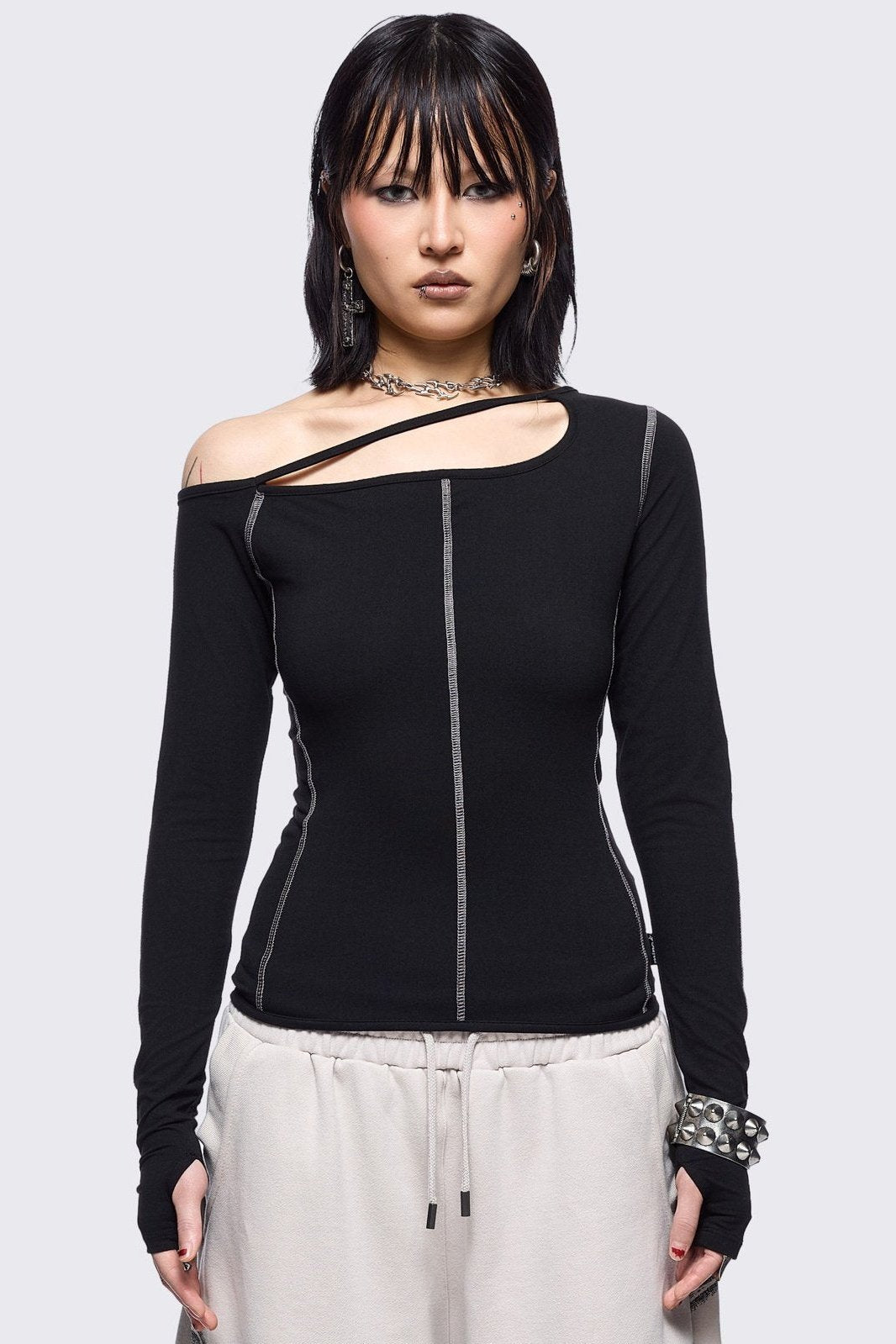 Mae Black Cut-Out Top | Minga London Best Price