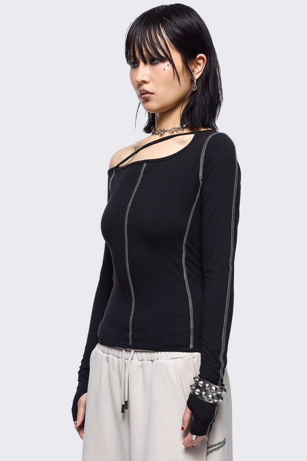 Mae Black Cut-Out Top | Minga London Best Price