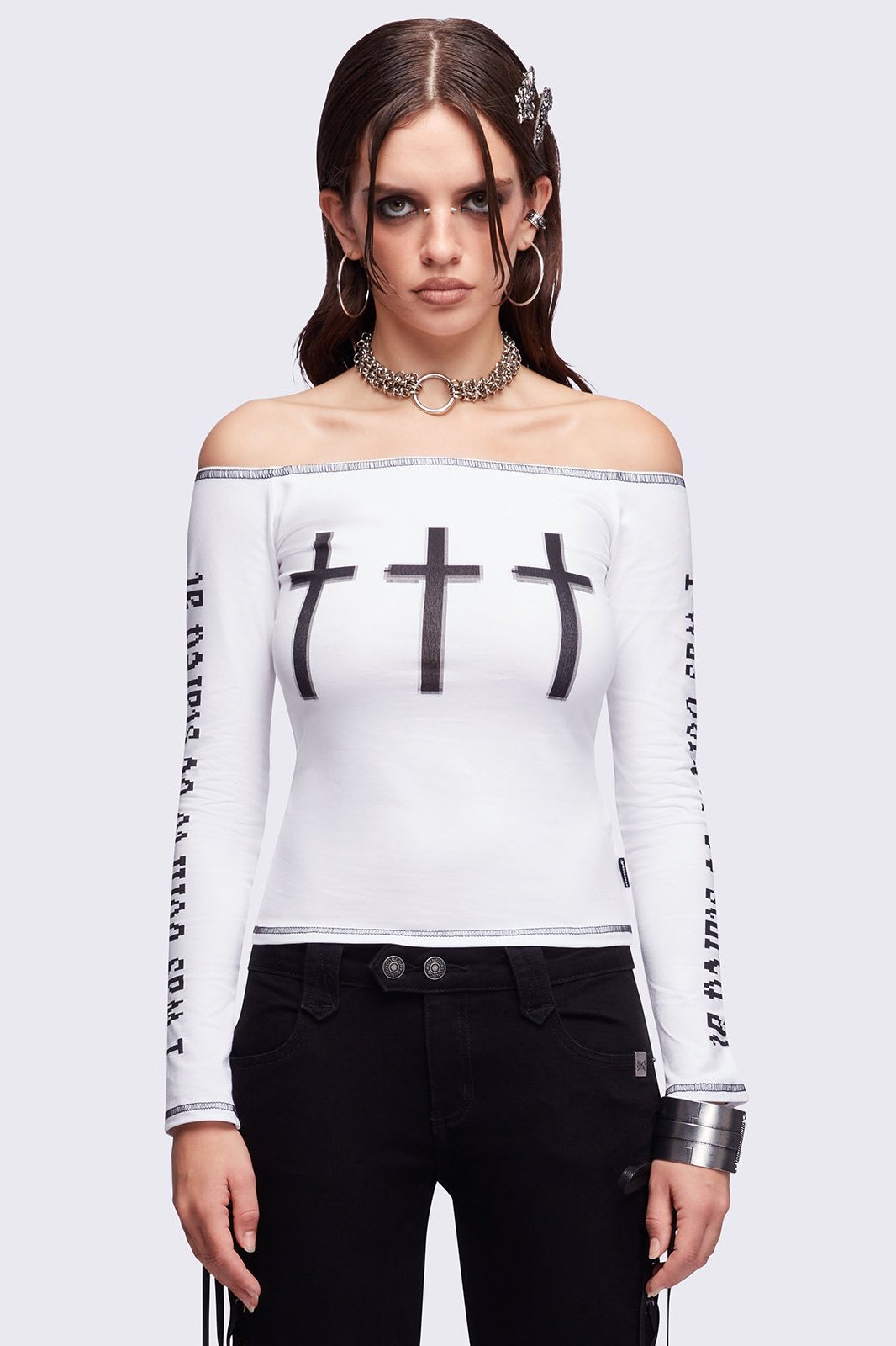 Look at Me White Off-Shoulder Top | Minga London Customer Favorite