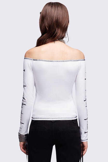 Look at Me White Off-Shoulder Top | Minga London Customer Favorite
