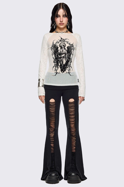 Broken Flare Pants | Minga London Best Seller