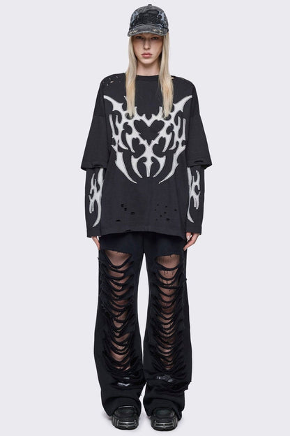 Luvx Black Layered T-Shirt | Minga London Value