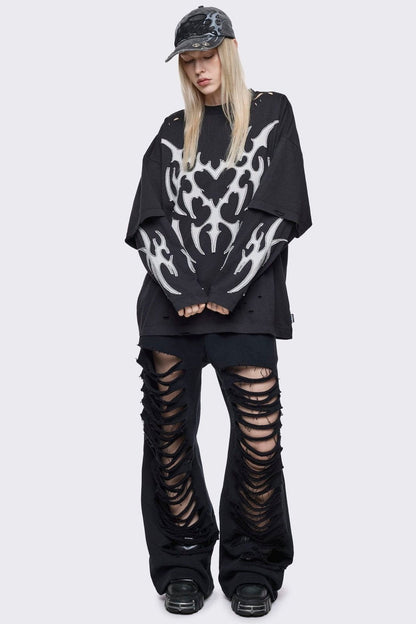Luvx Black Layered T-Shirt | Minga London Value