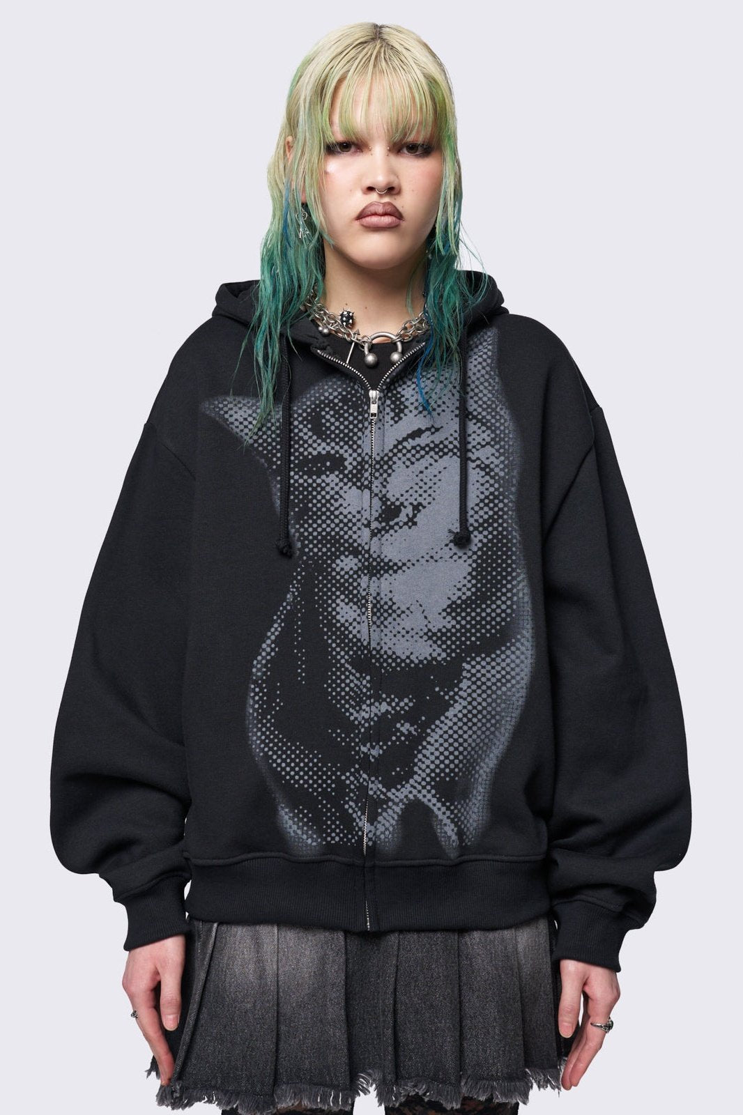 Pixel Kitty Zip Up Hoodie | Minga London Sale