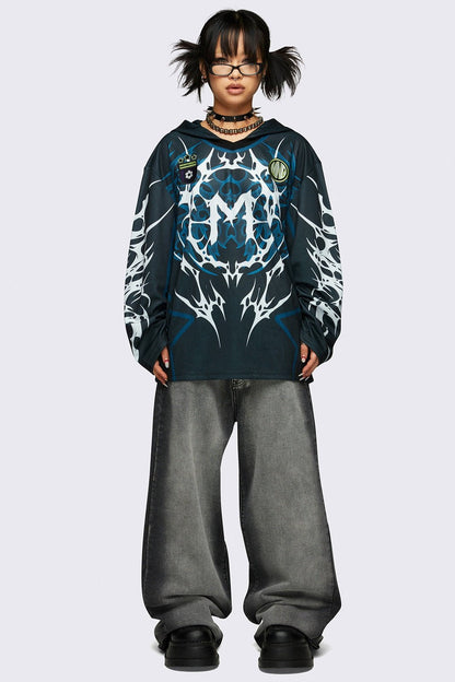 Neo Tribal Jersey Hoodie | Minga London Best Seller
