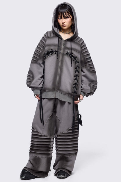 Vyre Grey Zip Up Hoodie | Minga London Latest