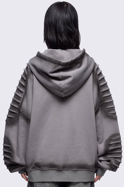 Vyre Grey Zip Up Hoodie | Minga London Latest