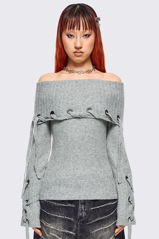 Lou Off-Shoulder Sweater | Minga London Great Value