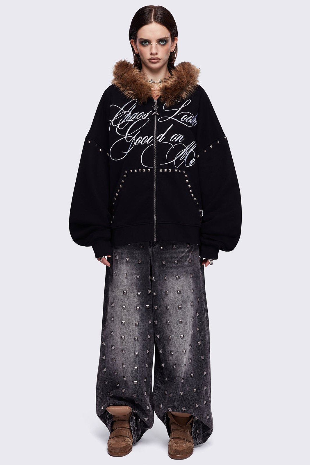 Chaotic Self Zip Up Hoodie | Minga London Great Value