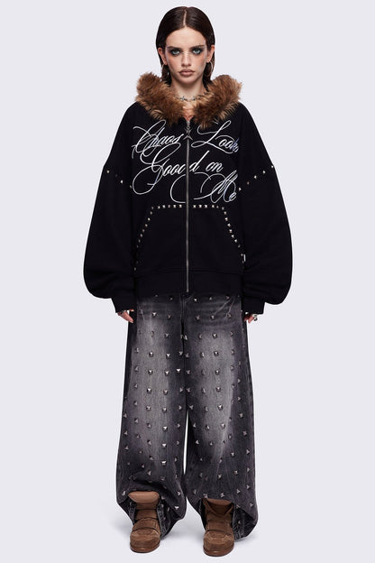 Chaotic Self Zip Up Hoodie | Minga London Great Value