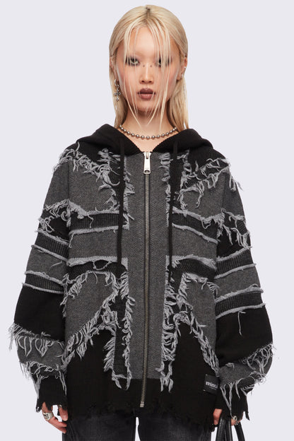 Union Jack Knitted Zip-Up Hoodie | Minga London Everyday