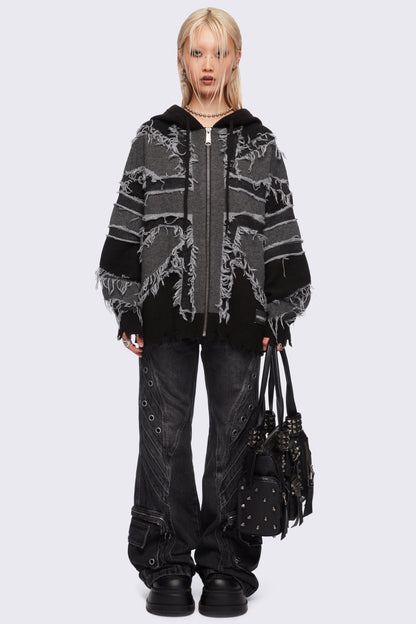 Union Jack Knitted Zip-Up Hoodie | Minga London Everyday