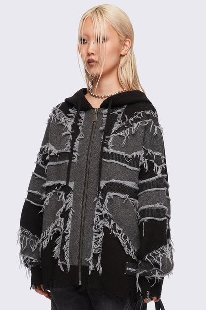 Union Jack Knitted Zip-Up Hoodie | Minga London Everyday