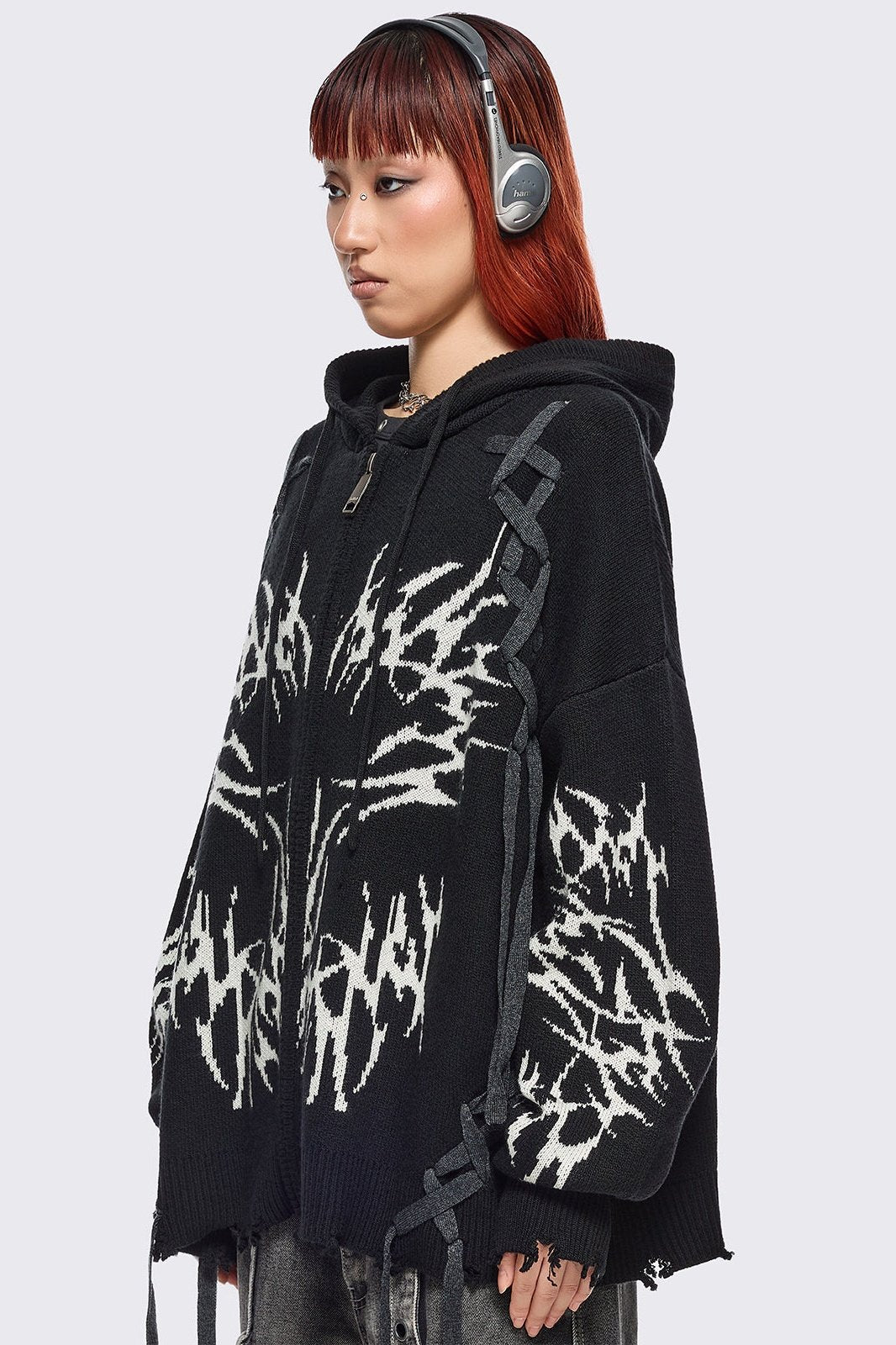 Abyx Knitted Zip-Up Hoodie | Minga London Trending