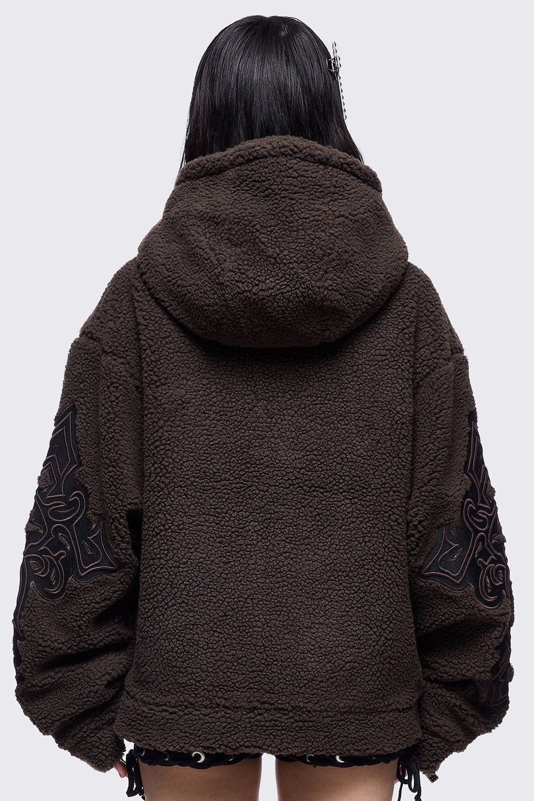 Sinner Brown Borg Jacket | Minga London Smart Buy