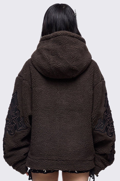 Sinner Brown Borg Jacket | Minga London Smart Buy